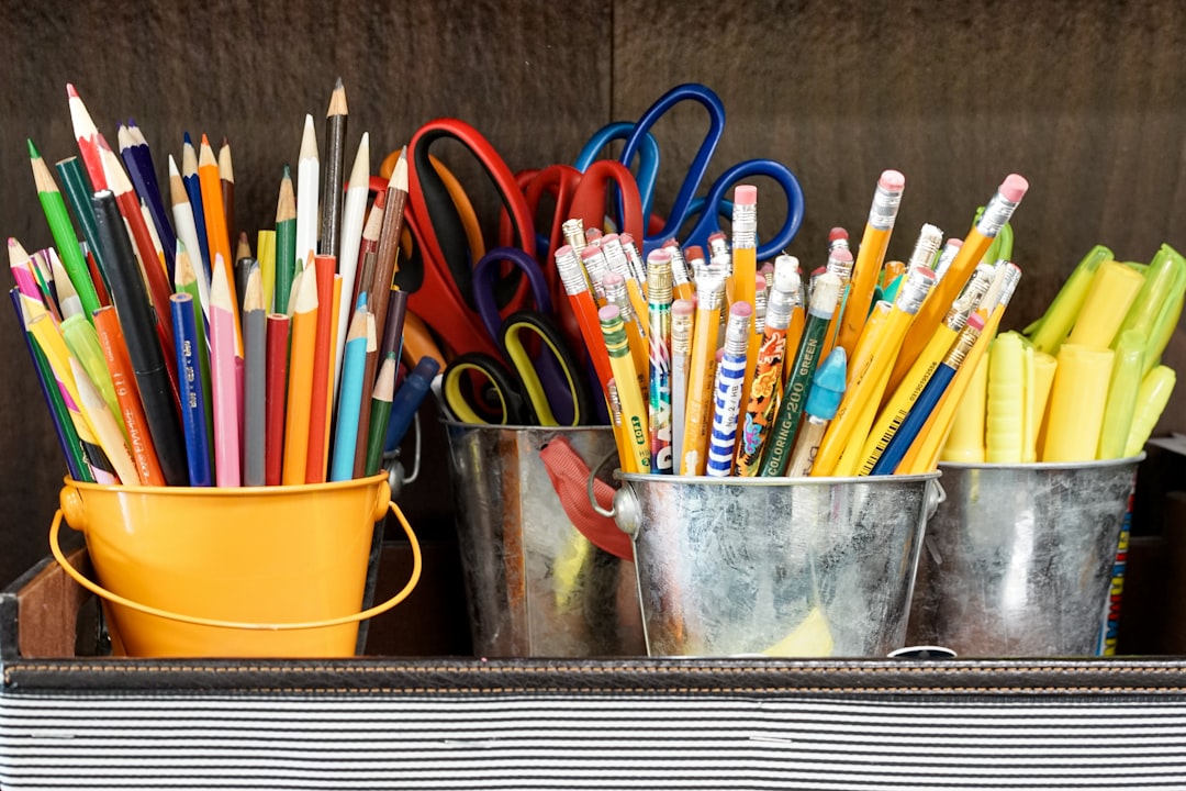 services-03 Scissors, highlighters, and pencils.